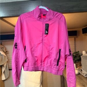 Adidas Women's Vibrant Pink Bomber Jacket